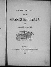 Cover of: L' abbé Petitot chez les Grands Esquimaux