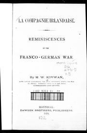 Cover of: La compagnie irlandaise: reminiscences of the Franco-German war
