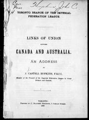 Cover of: Links of union between Canada and Australia: an address