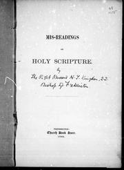 Cover of: Mis-readings of Holy Scripture
