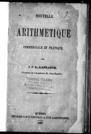 Cover of: Nouvelle arithmétique commerciale et pratique