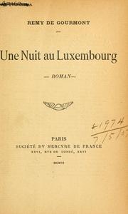 Cover of: nuit au Luxembourg: roman.