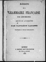 Cover of: Eléments de la grammaire française de Lhomond