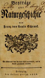 Cover of: Beiträge zur Naturgeschichte