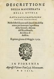 Cover of: Descrittione della mascherata della bvfola by Jacopo Manucci