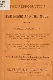 Cover of: The reproduction of the horse and the mule by Gustavus H. Coleman