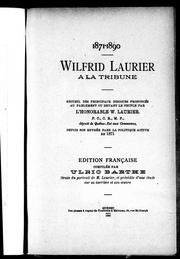 Cover of: Wilfred Laurier à la tribune by Sir Wilfrid Laurier
