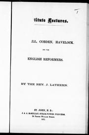Cover of: [ Cromw]ell, Cobden, Havelock, and the English reformers