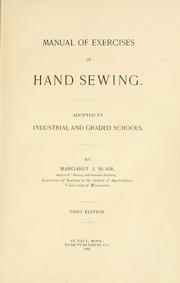 Cover of: Manual of exercises in hand sewing