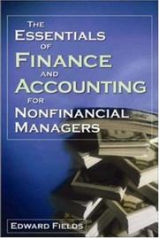Cover of: The essentials of finance and accounting for nonfinancial managers