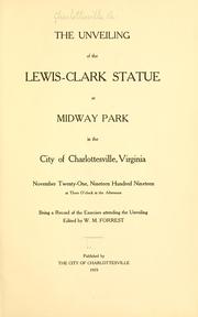 The unveiling of the Lewis-Clark statue by Charlottesville (Va.)
