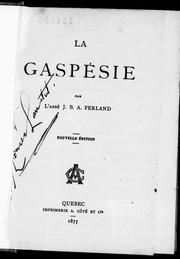 Cover of: La Gaspésie