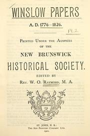 Cover of: Winslow papers, A.D. 1776-1826.