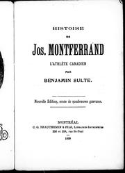 Cover of: Histoire de Jos. Montferrand, l'athlète canadien
