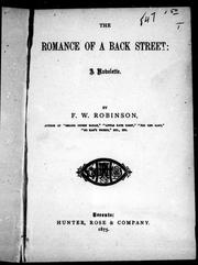 Cover of: The romance of a back street: a novelette