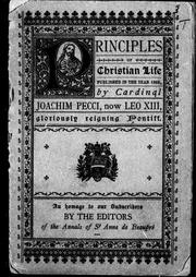 Cover of: Principles of christian life