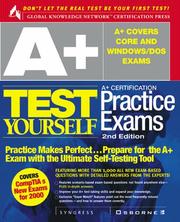 Cover of: A+ Certification Test Yourself Practice Exams