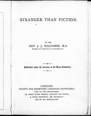 Cover of: Stranger than fiction |