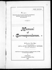 Cover of: Manual of correspondence by 