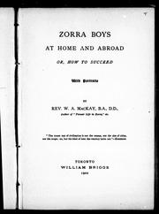 Cover of: Zorra boys at home and abroad, or, How to succeed