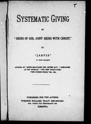 Cover of: Systematic giving by "heirs of God, joint heirs with Christ"