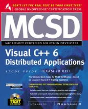 Cover of: MCSD Visual C++ distributed applications study guide (exam 70-015)