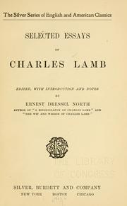 Cover of: Selected essays of Charles Lamb
