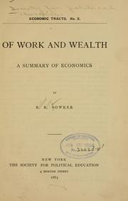 Cover of: Of work and wealth: a summary of economics