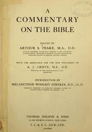 Cover of: A commentary on the Bible by Peake, Arthur S.