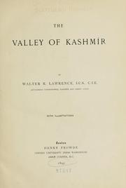 Cover of: The valley of Kashmír