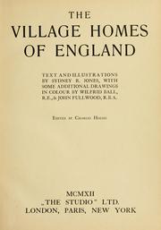 Cover of: village homes of England