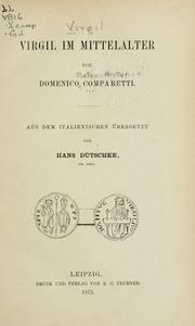 Cover of: Virgil im Mittelalter by Domenico Comparetti