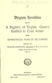 Virginia heraldica by William Armstrong Crozier