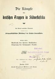 Cover of: Kämpfe der deutschen Truppen in Südwestafrika.: Auf Grund amtlichen Materials bearbeitet