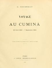 Cover of: Voyage au Cuminá by Coudreau, O. Mme.