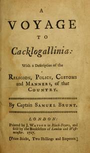 Cover of: A voyage to Cacklogallinia