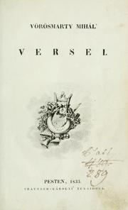 Cover of: Vörösmarty Mihál' versei.