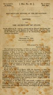 Documentary history of the revolution by United States. Department of State.
