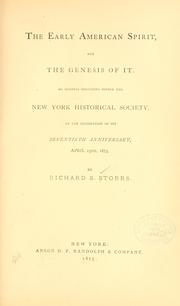 Cover of: The early American spirit