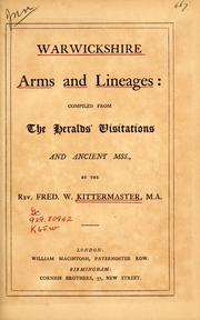 Warwickshire arms and lineages by Fredrick Wilson Kittermaster