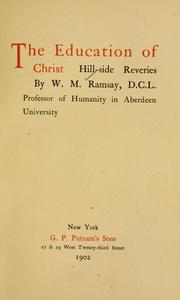 Cover of: education of Christ