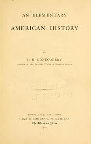 Cover of: elementary American history