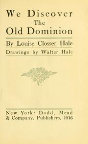 Cover of: We discover the Old Dominion