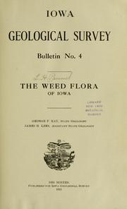 Cover of: The weed flora of Iowa