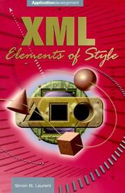 Cover of: XML elements of style