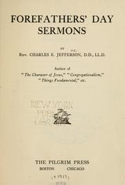 Cover of: Forefathers' day sermons