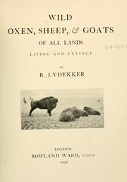 Cover of: Wild oxen, sheep & goats of all lands, living and extinct