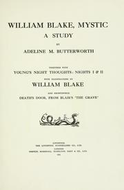 William Blake, mystic by Adeline M. Butterworth