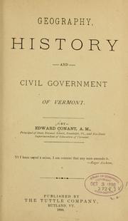 Cover of: Geography, history and civil government of Vermont