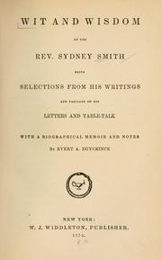 Wit and wisdom of the Rev. Sydney Smith by Sydney Smith